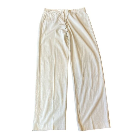 AX/Armani Exchange Wide Leg Casual Beach Pants S Lt-Khaki-Beige 347G - Picture 1 of 6